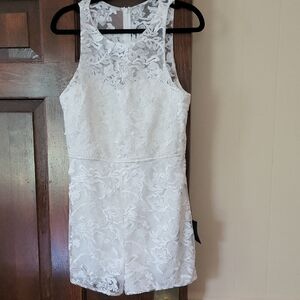 Lulus Elegant White Lace Romper